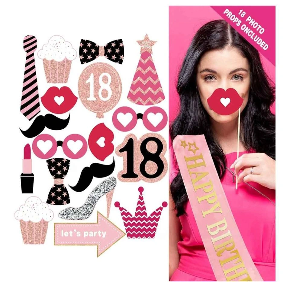 Rose Gold 18th Birthday Party Decoration Set - photo 5