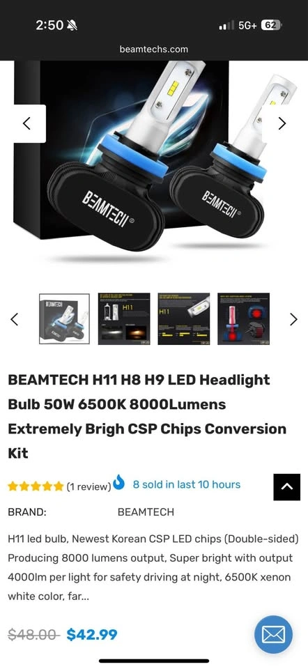 BeamTech H11 LED headlights - photo 3