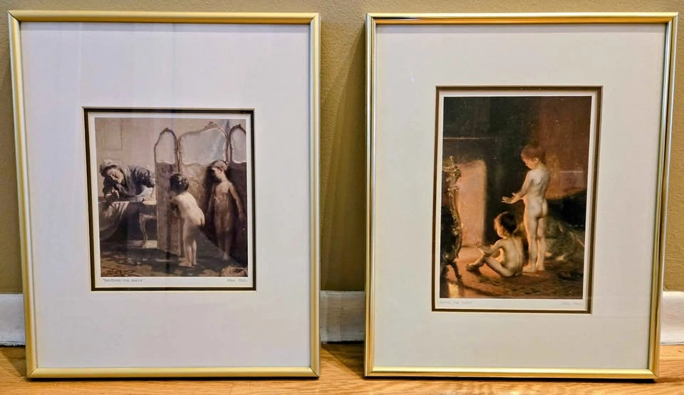 Vintage Framed Art Prints - Paul Peel (Set of 2)