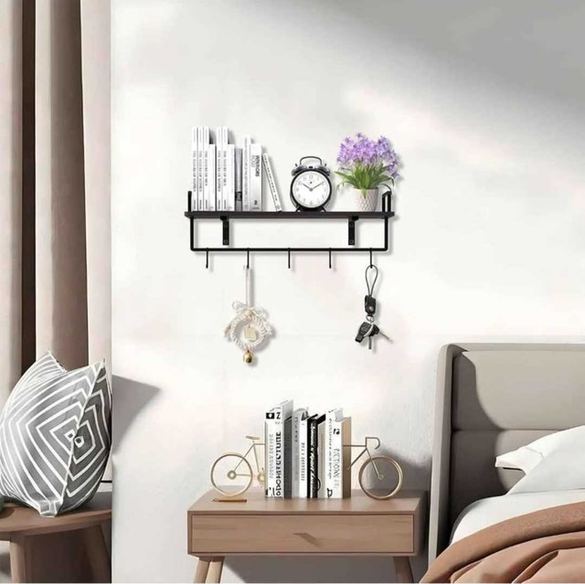 Wall Mounted Shelf with 5 Hooks - photo 3