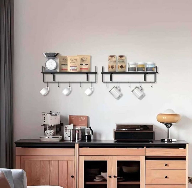 Wall Mounted Shelf with 5 Hooks - photo 4