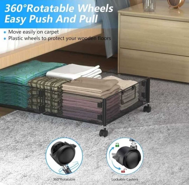 Rolling Under Bed Storage Organizer - photo 2