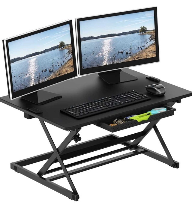 SHW Height Adjustable Desk Riser