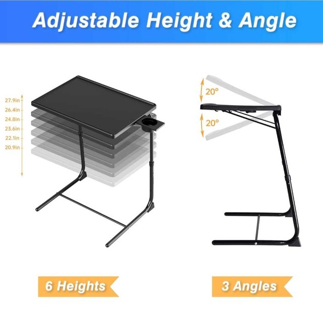 Adjustable TV Tray Table - photo 4