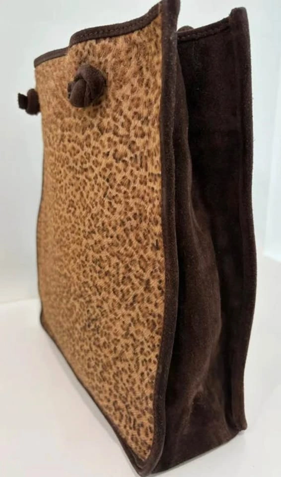 RARE Vintage Bottega Veneta Leopard Pony Hair & Calfskin Tote - photo 3