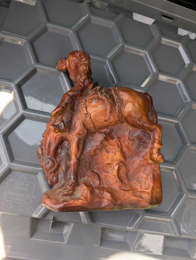 ceramic bull rider by Canadian artist