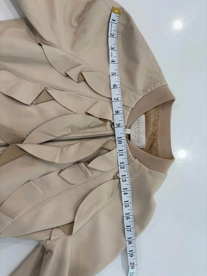Vintage Valentino Roma 100% Leather Bomber Jacket Size 4/40 - photo 5