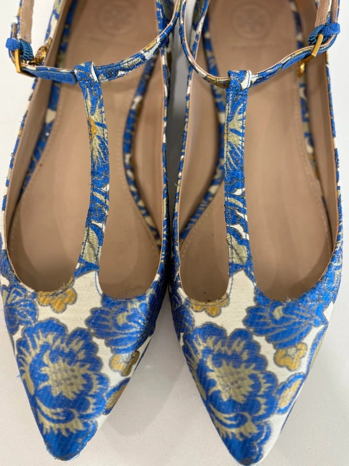 Tory Burch Silk Brocade Mary Jane Flats – Size 8.5 - photo 2