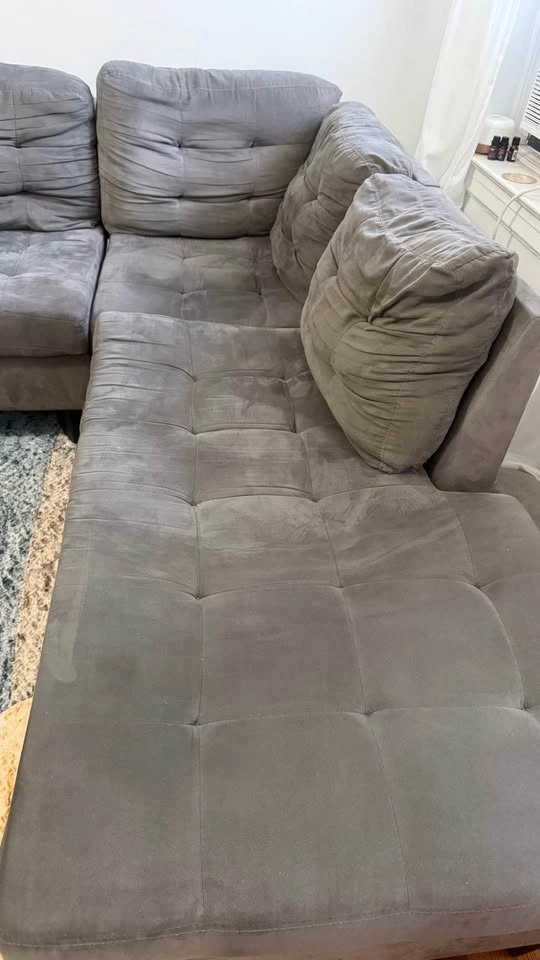 Gray Sectional Sofa + Ottoman - photo 4