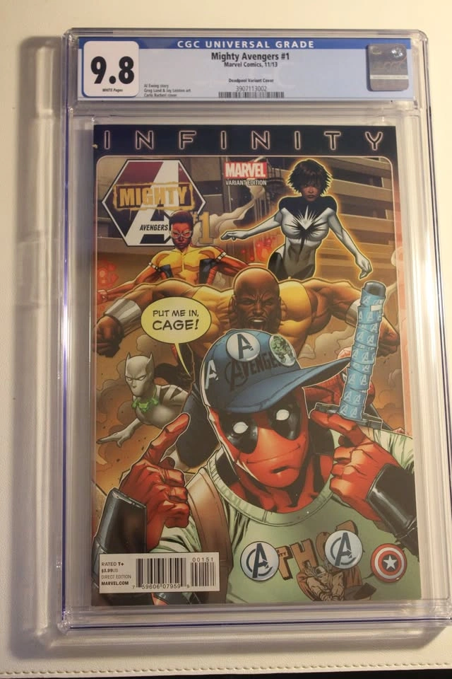Mighty Avengers 1 CGC 9.8 Deadpool Variant