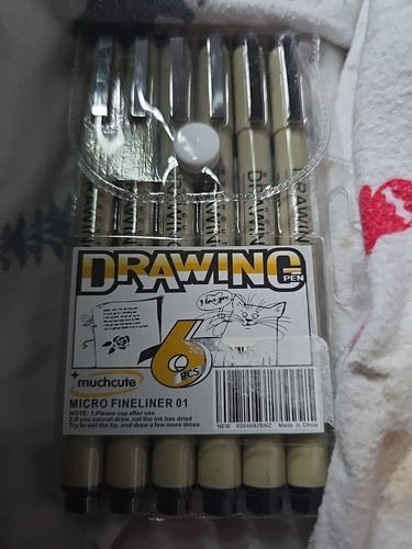 Muchcute Micro Fineliner 01 6 Pack Drawing Pen