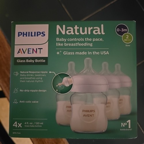 Philips Avent Natural Response Newborn 4 Glass Baby Bottles