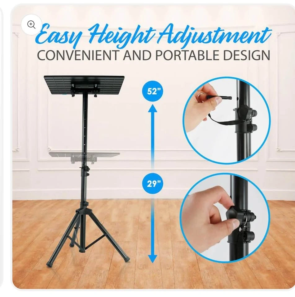 Pyle Laptop Projector Tripod Stand - Adjustable Metal, 20"x16" P - photo 4