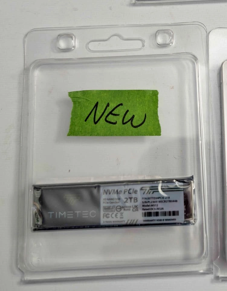 New NVMe PCIe SSD 2TB