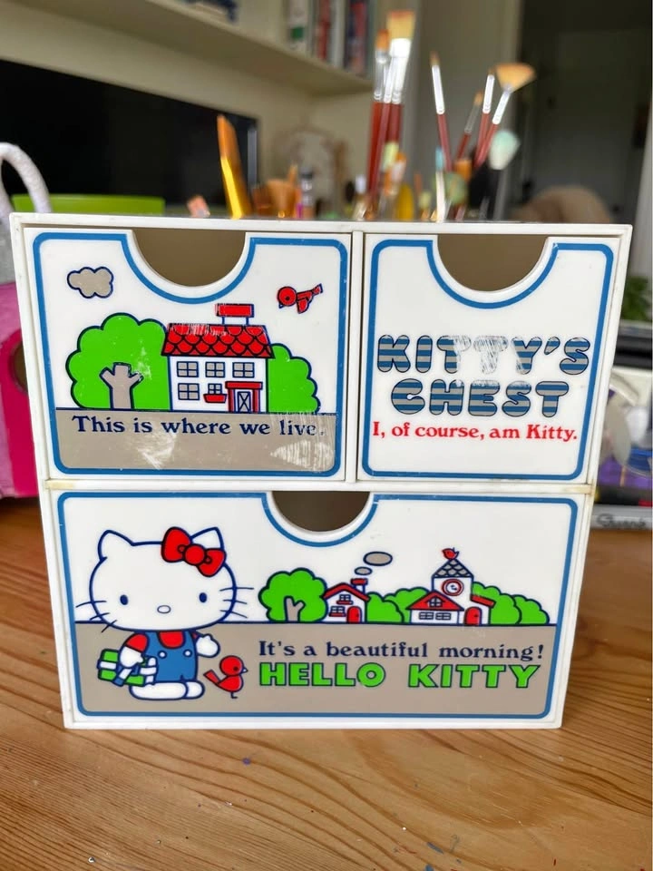 Vintage 1976 Sanrio Hello Kitty “Kitty’s Chest” Mini Drawer