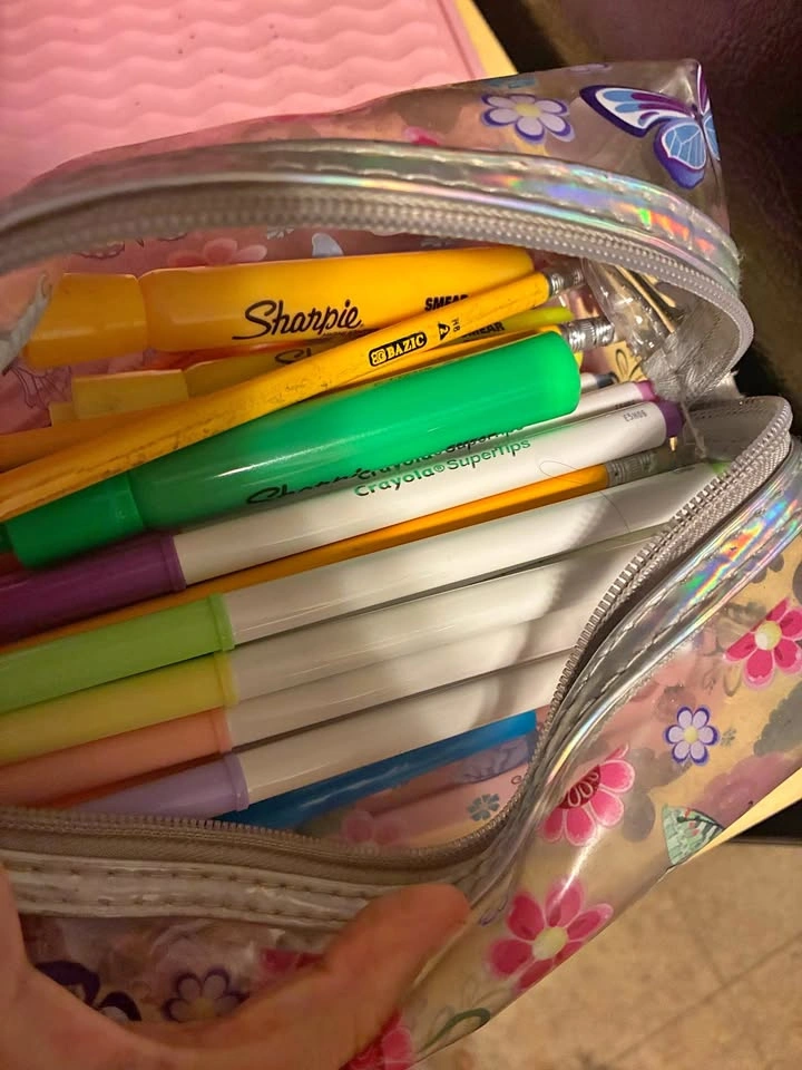 Pencils, Markers, Highlighter
