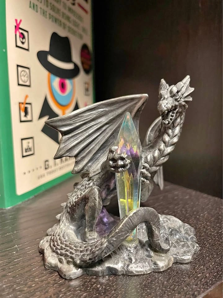 Vintage Tudor Mint “Myth and Magic” Pewter Dragon Figurine