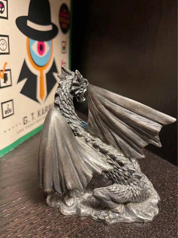 Vintage Tudor Mint “Myth and Magic” Pewter Dragon Figurine - photo 4