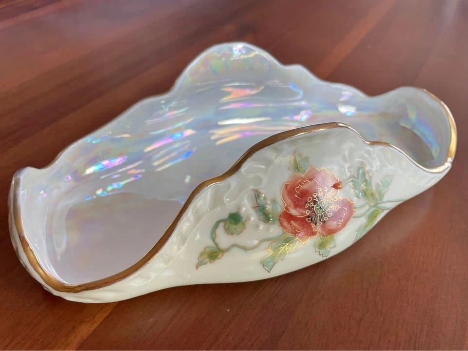 Antique Bavarian Porcelain Calling Card Holder — c. 1900–1920