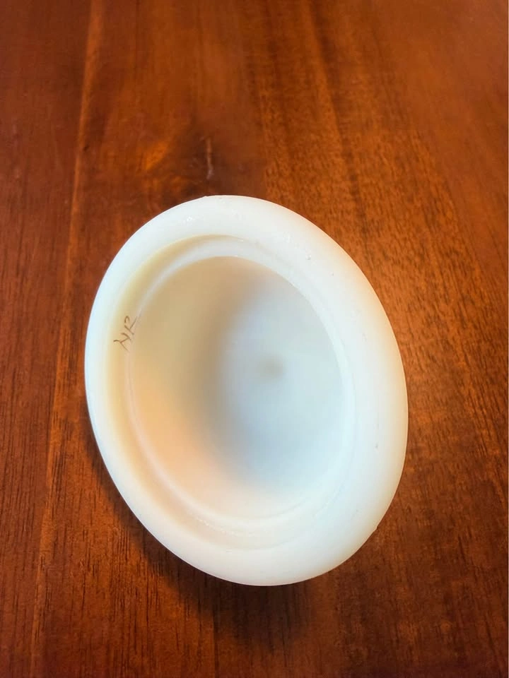 Fenton Art Glass Custard Satin Ginger Jar — Hand Painted & Signe - photo 4