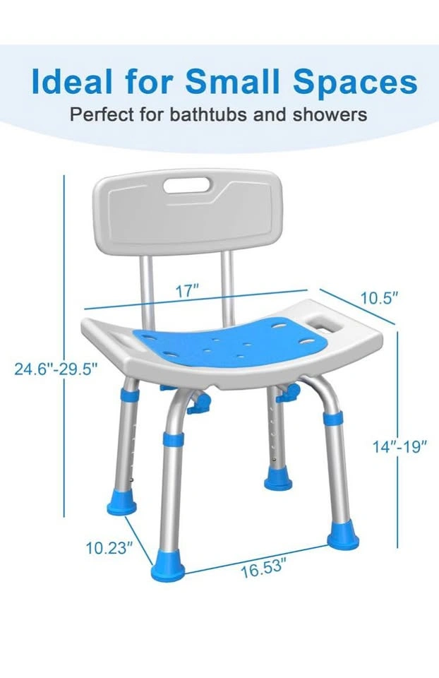Shower Chair for Inside Shower with Removable Back - photo 4