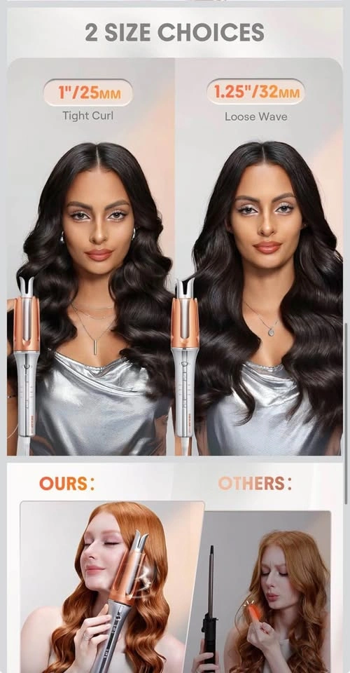 New SHEGLAM Automatic Curling Iron 1 inch with 3 Temperatures - photo 4
