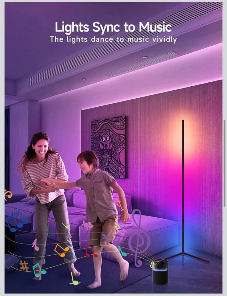 2 PCS New RGB LED Corner Lamp with Music Sync - photo 4