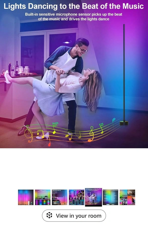2 Pack RGB Corner Lamp Smart LED Floor Lamp - photo 5