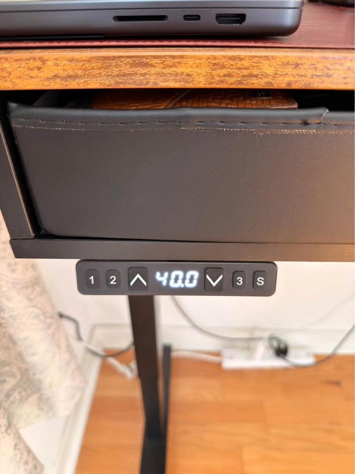 Electric L-Shaped Standing Desk with Mobile File Cabinet - photo 4