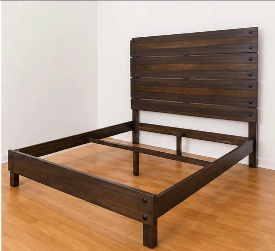 Bob's Discount Furniture Dark Brown Queen Bed - photo 2