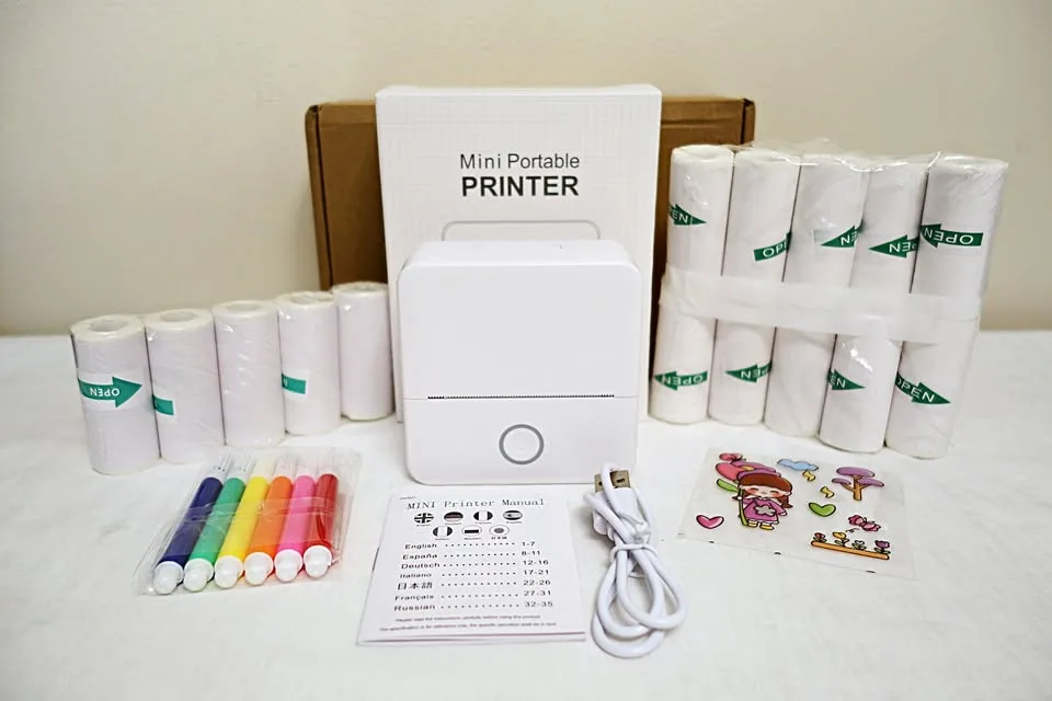 Mini Bluetooth Thermal Label Printer Bundle thumbnail