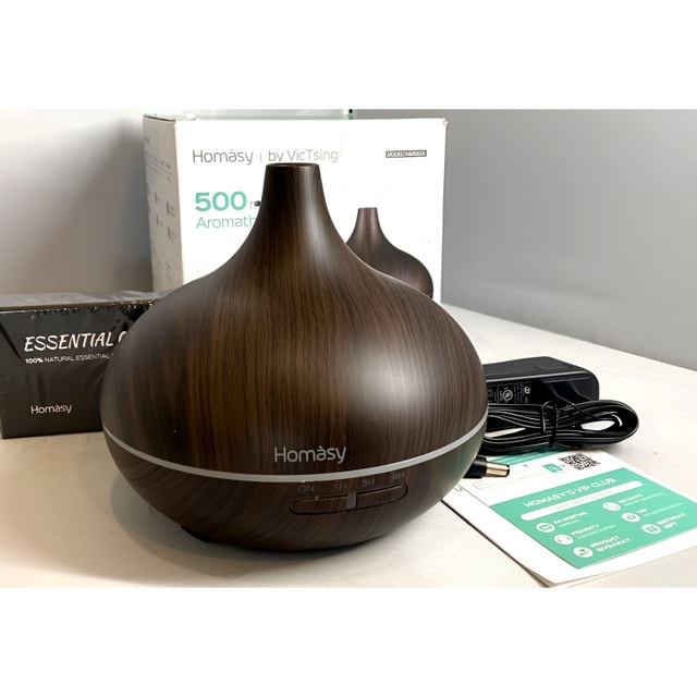 VicTsing 500ml Aromatherapy Diffuser + 11 Essential Oils Set