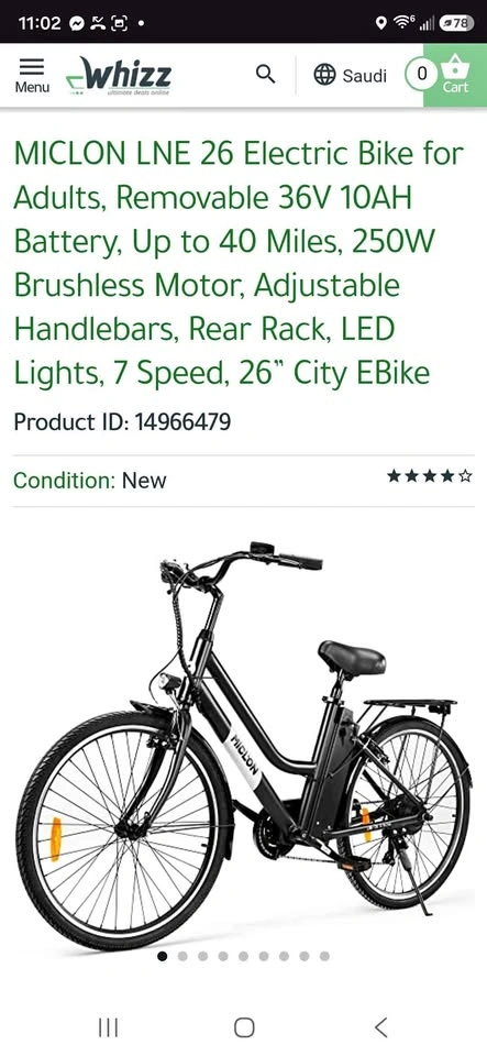 MICLON LNE 26 Electric Bike for Adults, 36V 10AH Battery