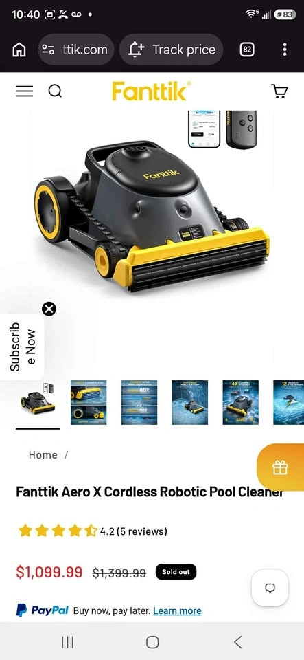 Fanttik Aero X Cordless Robotic Pool Cleaner