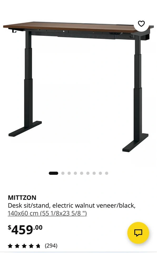 IKEA mittzon stand sit adjustable desk - photo 2