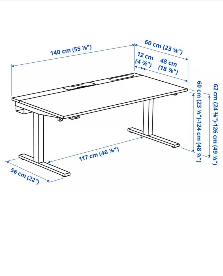IKEA mittzon stand sit adjustable desk - photo 3
