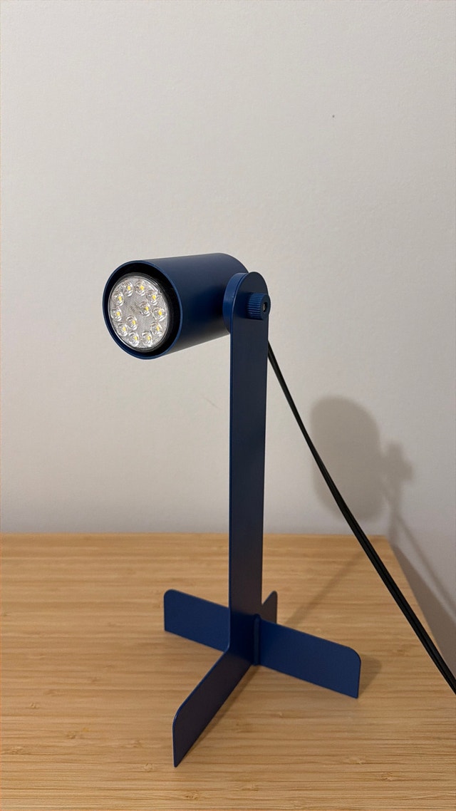 IKEA Minimalist Blue Metal Desk Lamp