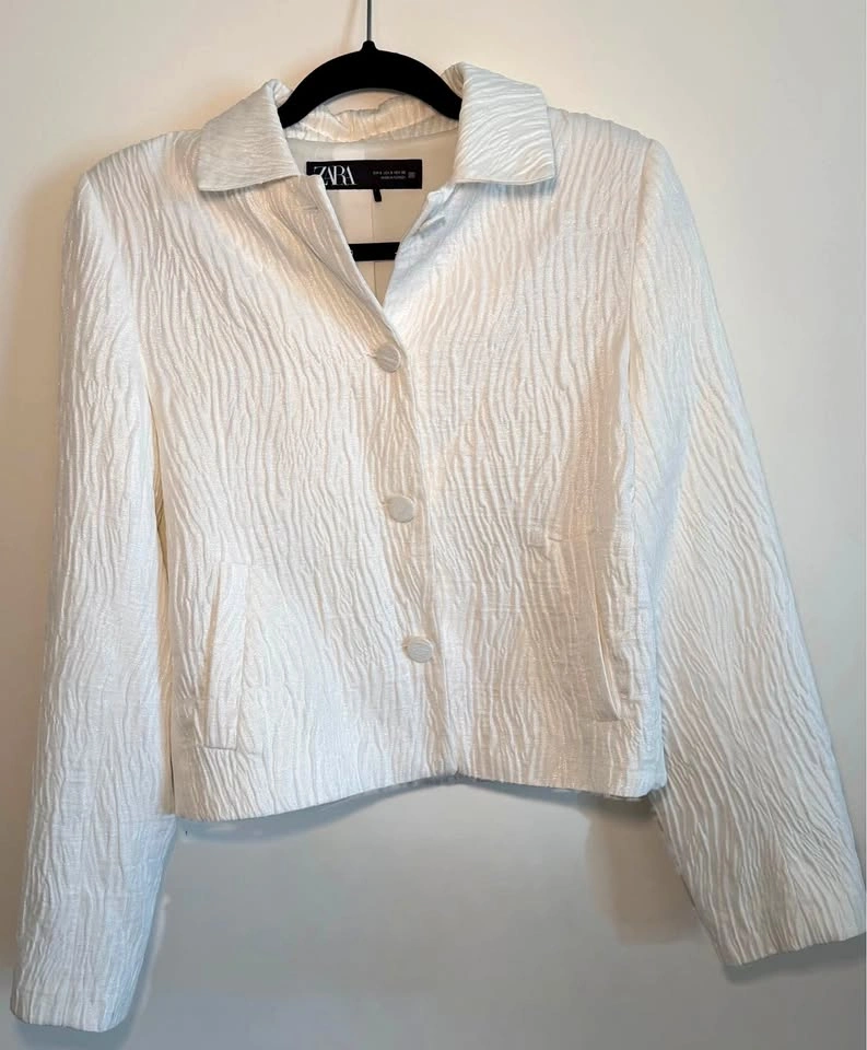 Small Zara shimmer blazer & mini skirt set