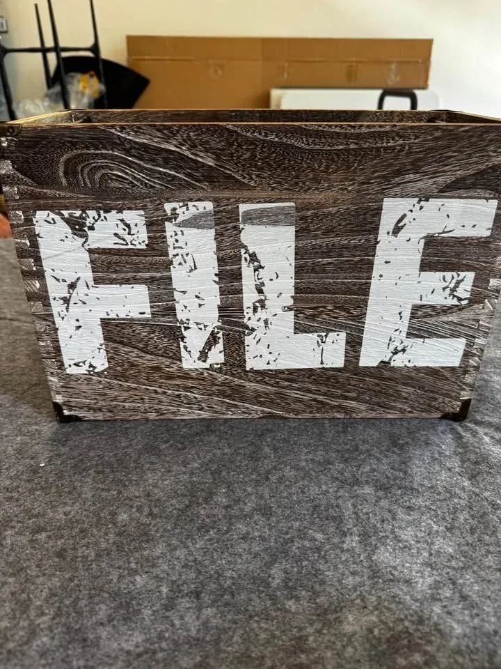 Wooden storage/file box - photo 4