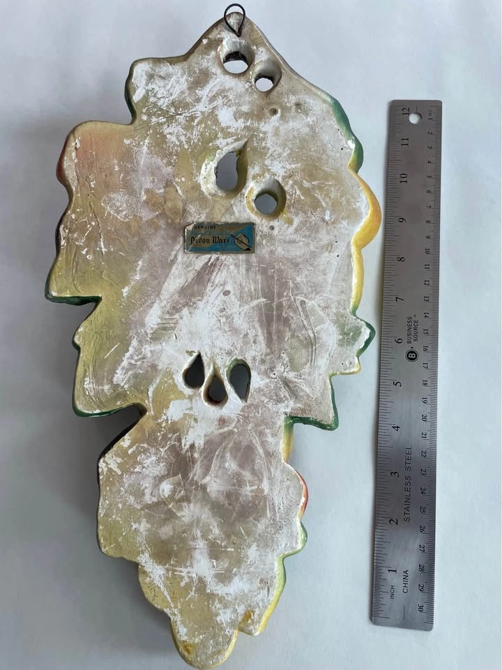 Vintage Devon Ware Chalkware Fruit Wall Plaque - photo 3