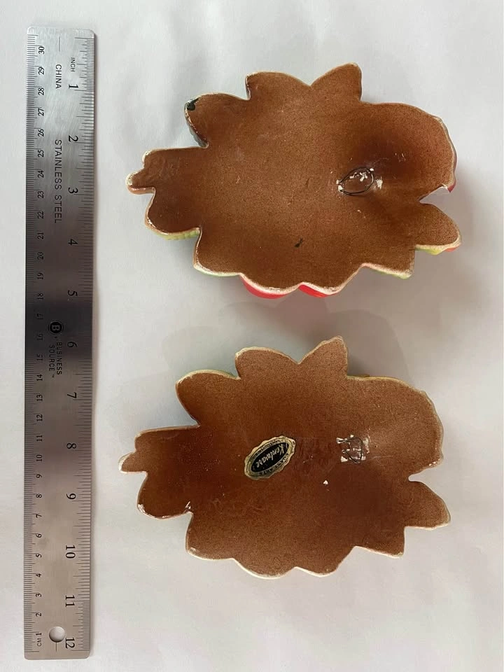 Vintage Kemlware Coast Arts Chalkware Rose Wall Plaques - Set of - photo 4