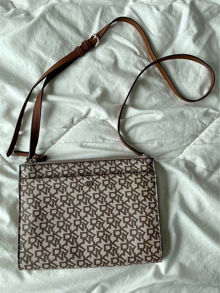 DKNY Crossbody Bag - Signature Monogram Logo Print