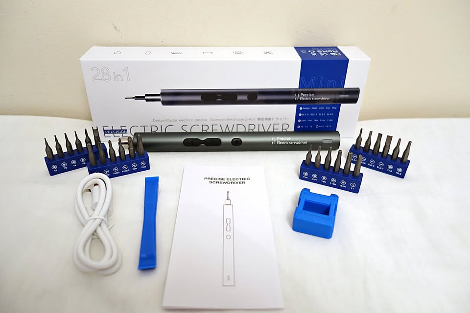 28 Piece Rechargeable Electric Screwdriver