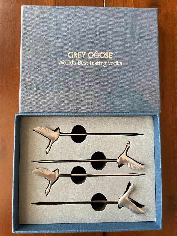 Grey Goose Vodka Metal Cocktail Picks/Skewers – Set of 4 - photo 2