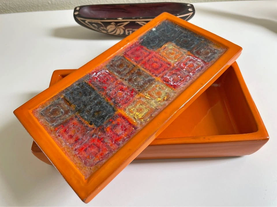 Vintage Italian Alvino Bagni for Raymor Mosaic Lidded Box