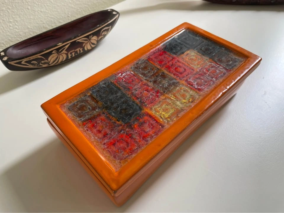 Vintage Italian Alvino Bagni for Raymor Mosaic Lidded Box - photo 2