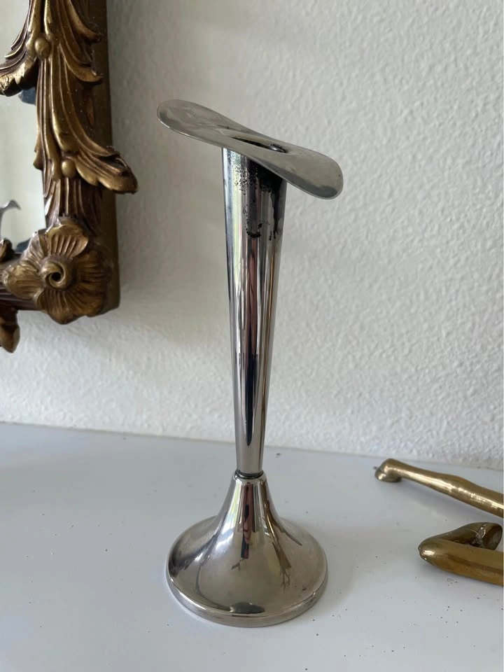 Vintage Mid Century Modernist Silverplate Candlestick - photo 3