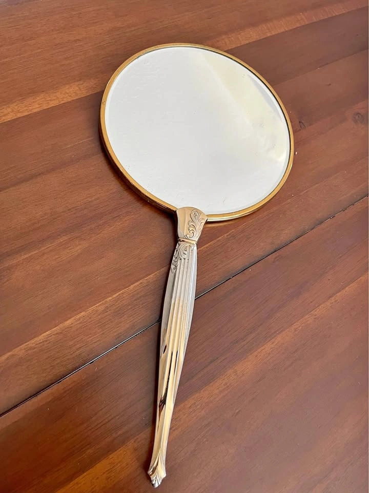 Vintage Hand Mirror + Hair Accessories Bundle