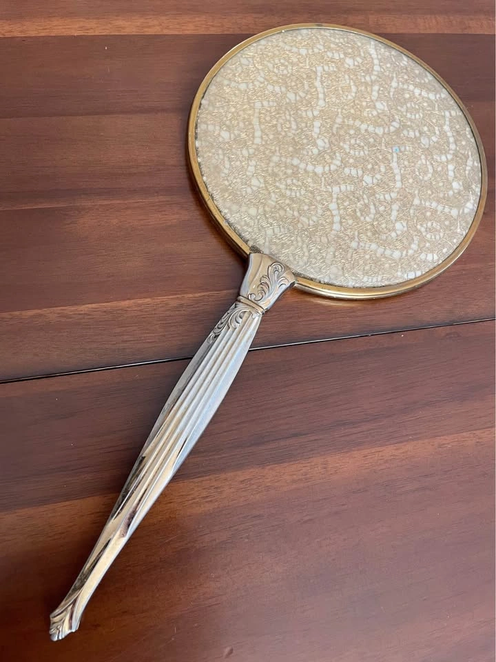 Vintage Hand Mirror + Hair Accessories Bundle - photo 2