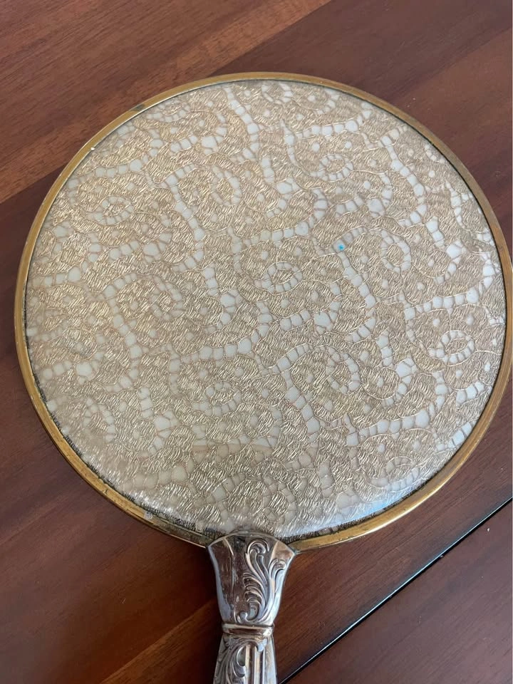 Vintage Hand Mirror + Hair Accessories Bundle - photo 3